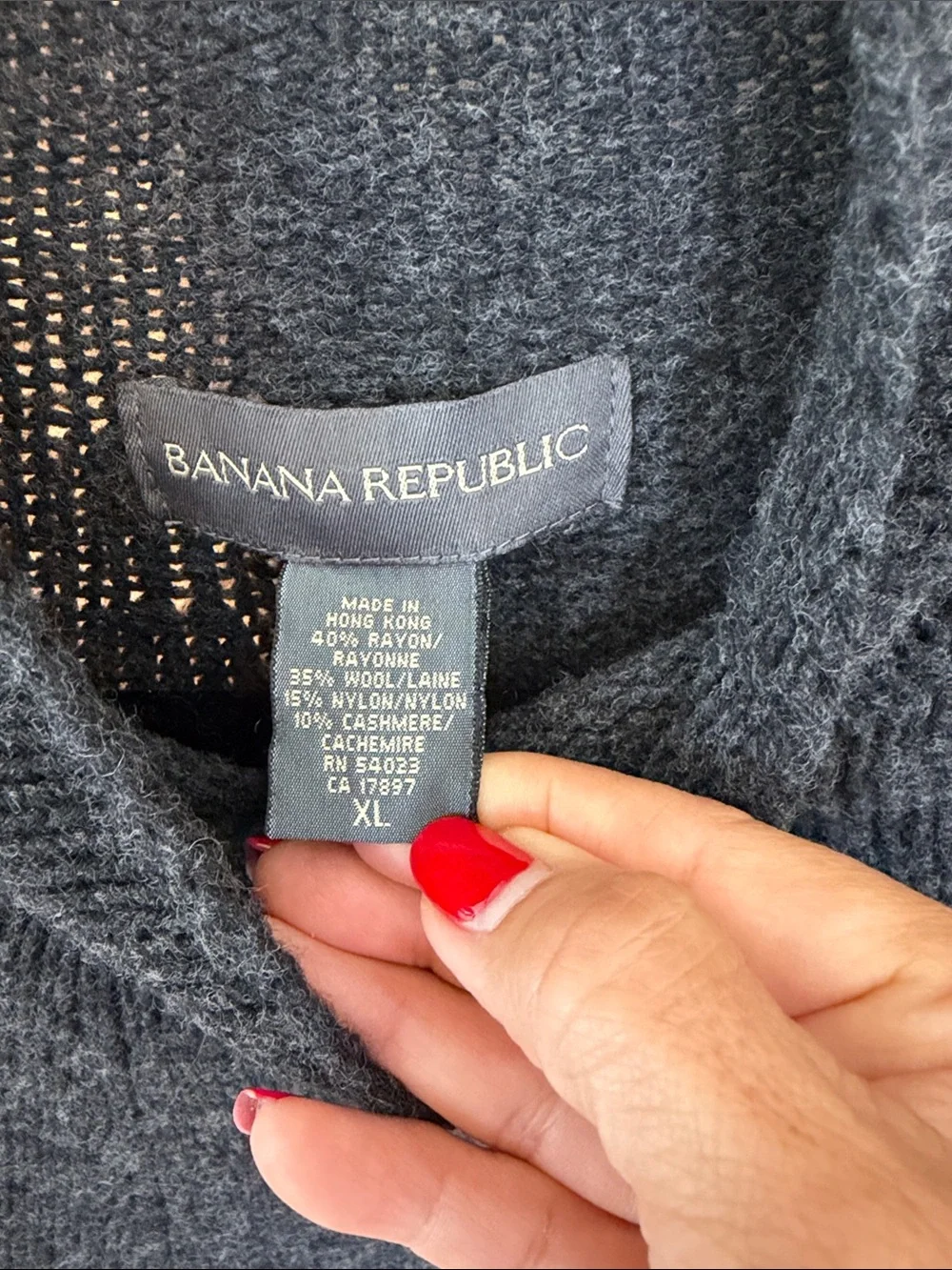 Banana Republic Men's Charcoal Gray Turtleneck Sweater
